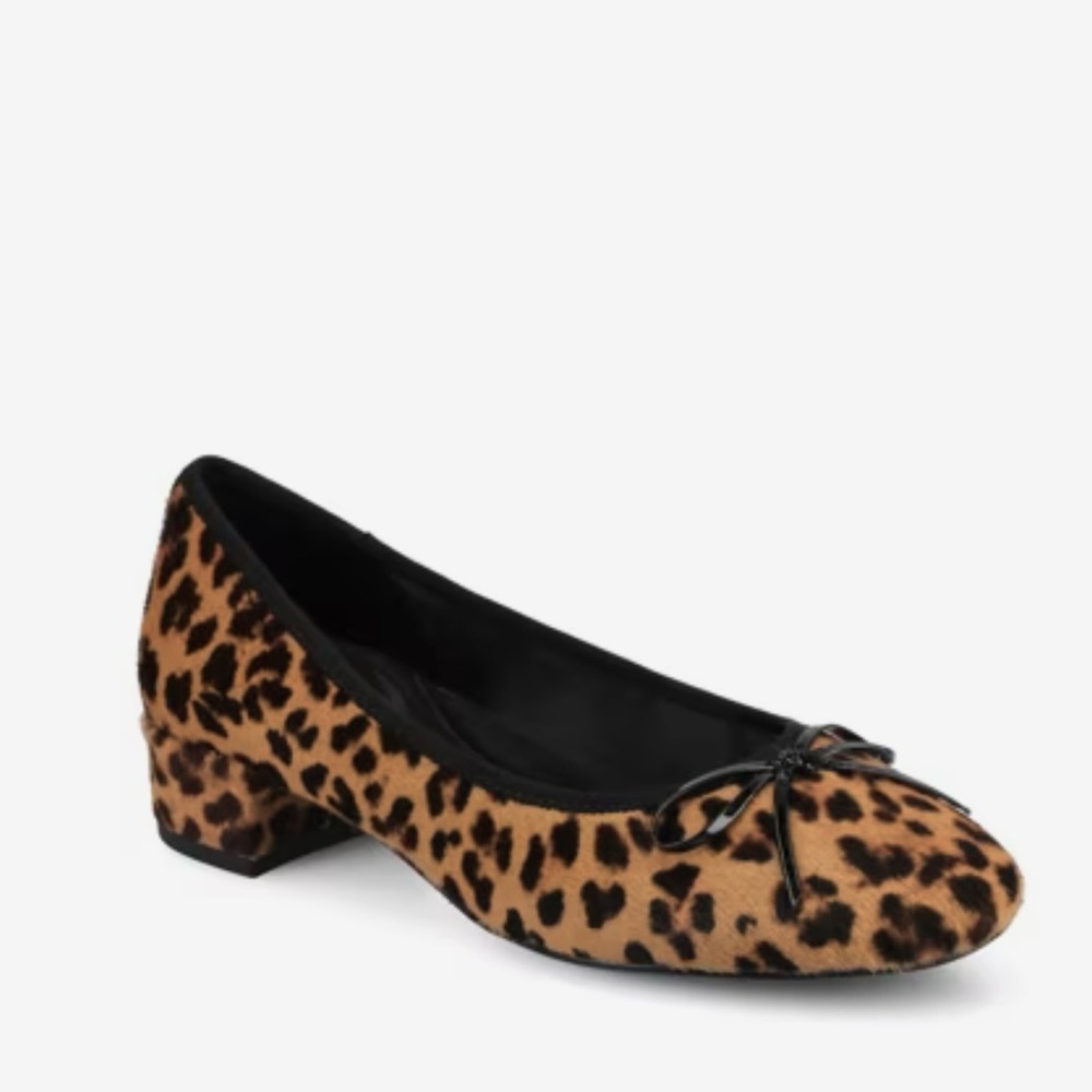 Birdies The Hummingbird 30 Pump in leopard print calf hair